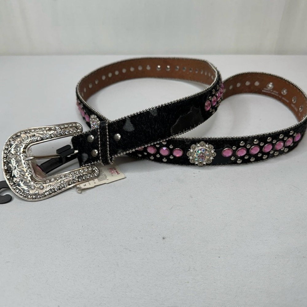 Blazin Roxx ❤️ Black and Pink Studded Belt